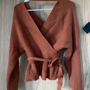 Rust orange sweater